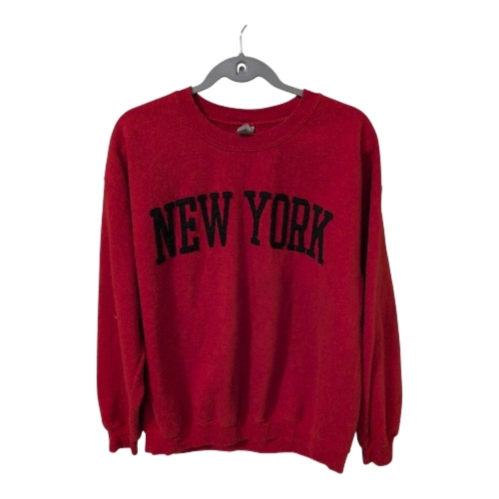 Gildan Red New York Men's Sweatshirt